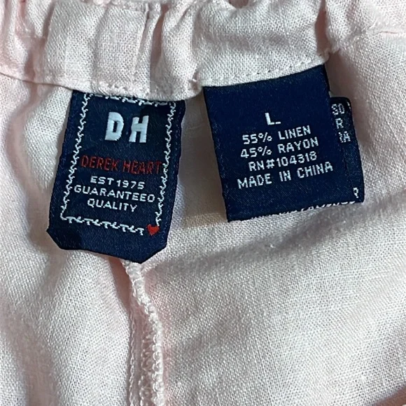 Vintage Derek Heart Pajama Lounge “Initialed S” Pants |L - Picture 15 of 16